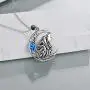 POPKIMI Sterling Silver Wolf Jewelry Howling Wolf Pendant Necklace Opal Moon for Wolf Lover Women Men POPKIMI Sterling Silver Wolf Jewelry Howling Wolf Pendant Necklace Opal Moon for Wolf Lover Women Men