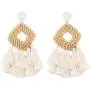 Sunmoon Bohemian Rattan Tassel Earrings for Women Lightweight Boho Jewelry Handmade Weaving Geometric Long Drop Dangle Statement Earrings Sunmoon Bohemian Rattan Tassel Earrings for Women Lightweight Boho Jewelry Handmade Weaving Geometric Long Drop Dangle Statement Earrings