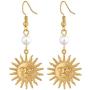 PLTGOOD Fashion Small Hoop Huggie Earrings for Women Girls - 18K Gold Plated Sparkling CZ Lightning/Shell/Heart Dangle Drop Earrings