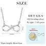 BDD CO. Infinity Love Sterling Silver Necklace, Cross Infinity Pendant Choker for Women, Jewelry Gifts for Women, Chain Adjustable BDD CO. Infinity Love Sterling Silver Necklace, Cross Infinity Pendant Choker for Women, Jewelry Gifts for Women, Chain Adjustable
