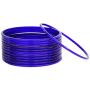 JDZ COLLECTION Ethnic Fashion Jewelry Daily Wear Indian Designer Glass Plain Bangle Set For Girls & Women Churi Bracelet Traditional Bollywood Bangles Set Of 12 (Blue 2.4)