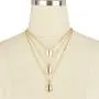 Vagalbox Layered Necklace with Shell, Y Pendant Long Chain Necklace,14k Gold Plated Necklaces for Women Girls