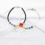 SEIRAA 2 Pcs LGBT Lesbian Pride Jewelry Rainbow Pride Month Gift Lesbian Couple Bracelets Rainbow Friendship Gift