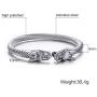 Mens Stainless Steel Viking Norse Jewelry Sets Viking Dragon Twist Bangle + Viking Necklace