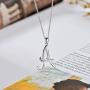 POPKIMI Sterling Silver 26 Letter Alphabet Necklace Jewelry for Women Gift