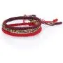 MENGLINA Men Women Chinese Lucky Red String Bracelet Tibetan Buddhist Prayer Handmade Yoga Prayer Rope Mala Bracelet Adjustable Size