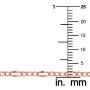 Kooljewelry 14k Rose Gold Figaro Link Chain Necklace (14, 16, 18, 20, 22, 24, 26, 30 or 36 inch)