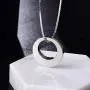 Jinlou Circle of Life Urn Necklace for Ashes Always in My Heart Sterling Silver Cremation Urns Pendant Eternity Memorial Necklaces for Women