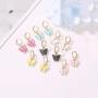 FUTIMELY Butterfly Hoop Earring Pendant Necklace,Acrylic Animal Butterfly Necklace Huggie Drop Earrings Set,Simple Charm Colour Suit for Women Teens Girls