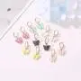 FUTIMELY Butterfly Hoop Earring Pendant Necklace,Acrylic Animal Butterfly Necklace Huggie Drop Earrings Set,Simple Charm Colour Suit for Women Teens Girls