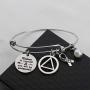 FUSTMW AA Recovery Bracelet Sobriety Gift Alcoholics Anonymous Gift AA Sober Recovery Jewelry AA Sobriety Bracelet Believe in Yourself and You Will Be Unstoppable