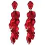 SMALLLOVE Acrylic Petal Dangle Drop Earrings for Women Girls Fashion Long Rose Flower Hanging Resin Floral Statement Earring Jewellery Gifts SMALLLOVE Acrylic Petal Dangle Drop Earrings for Women Girls Fashion Long Rose Flower Hanging Resin Floral Statement Earring Jewellery Gifts