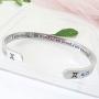 RENYILIN Creative Cuff Bracelet, Zodiac Bracelet, Inspirational Stainless Steel Bracelet for Men and Women