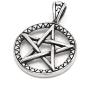 Gungneer Wicca Star Necklace Pendant Stainless Steel Pagan Jewelry Pentacle Strength Power Talisman for Men Women