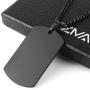 HZMAN Mens High Polishing Stainless Steel Dog Tag Pendant Necklace 22+2 Inch Link Chain