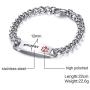 TTVOVO Medical Alert ID Bracelets for Men Women Stainless Steel SOS Emergency Medical Bracelets Link Chain Bracelet Identification Doctors Engravable Fashion Jewelry Gifts for Boys Girls, 8.7Inches