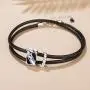 925 Sterling Silver Vintage Bracelets for Women Adjustable Leather Wrap Bracelets
