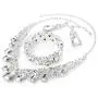 ORAZIO Rhinestone Wedding Necklace and Earrings Jewelry Sets for Women with Bridal Bracelet Necklace Set Bridesmaid Jewelry ORAZIO Rhinestone Wedding Necklace and Earrings Jewelry Sets for Women with Bridal Bracelet Necklace Set Bridesmaid Jewelry