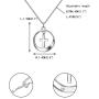 EVER FAITH 925 Sterling Silver Circle Cross Pendant Necklace Birthday Daily Jewelry for Women, Girl