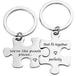 Eigso Puzzle Piece Keychain for Couples Were Like Puzzle Pieces That Fit Together Matching Keychain Distance Keychain