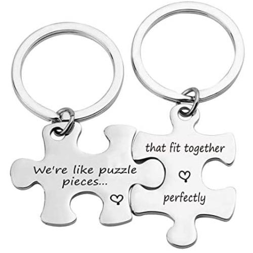 Eigso Puzzle Piece Keychain for Couples Were Like Puzzle Pieces That Fit Together Matching Keychain Distance Keychain