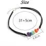 7 Chakra Gemstone Choker Energy Healing Crystal Necklace Handmade Multilayer Bracelet for Women Girls