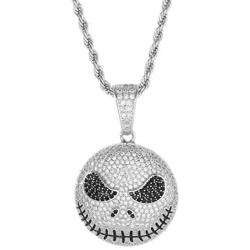 HELLOICE Iced Ghost Grimace Necklace Tongue Out Pendant with Free Chain Punk Hip Hop Necklace for Women Men Rapper