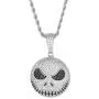 HELLOICE Iced Ghost Grimace Necklace Tongue Out Pendant with Free Chain Punk Hip Hop Necklace for Women Men Rapper HELLOICE Iced Ghost Grimace Necklace Tongue Out Pendant with Free Chain Punk Hip Hop Necklace for Women Men Rapper