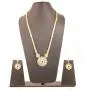 Touchstone Indian Bollywood Handcrafted Traditional Royal Mughal Kundan Polki Meenakari Enamel Colorful Wedding Designer Jewelry Long Necklace Set in Gold and Silver Tone for Women.