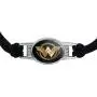 GRAPHICS & MORE Wonder Woman Movie Golden Lasso Logo Novelty Suede Leather Metal Bracelet GRAPHICS & MORE Wonder Woman Movie Golden Lasso Logo Novelty Suede Leather Metal Bracelet