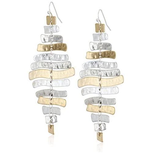 Robert Lee Morris Soho Prisma Two-Tone Sculptural Drop Earrings