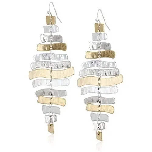 Robert Lee Morris Soho Prisma Two-Tone Sculptural Drop Earrings Robert Lee Morris Soho Prisma Two-Tone Sculptural Drop Earrings