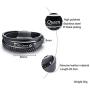 VNOX Her King His Queen Handmade Genuine Leather Wrap Cuff Wristband Bracelet for Him Her