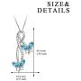 AOBOCO Sterling Silver Infinity Butterfly Necklace Embellished with Crystals from Austria, Anniversary Birthday Butterfly Gifts for Butterfly Lovers, Fine Butterfly Jewelry Gifts for Women