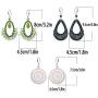 3 Pairs Women’s Girls Statement Dangle Earrings White Forest Green Earrings Woven Thread earrings Bohemia Ethnic Weave Raffia Elegant Rattan Drop Earring Set For Women Teens Girls