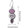 Junxin Vintage Drop Dangle Earrings for Women Girls, Small Teardrop Moonstone Earrings Dangling, Silver Dangle Hypoallergenic Earrings Mother’s Day Gift with Box