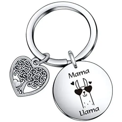De&ai Mama Llama Charm Keychain, Animal Mama Llama Jewelry for Moms Grands Women Christmas Birthday Gift De&ai Mama Llama Charm Keychain, Animal Mama Llama Jewelry for Moms Grands Women Christmas Birthday Gift