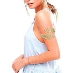 FUTIMELY 2Pieces Leaf Upper Arm Cuff Bangle Armband Bracelets for Women Teen Girls Punk Swirl Coil Armlets Bracelets Egyptian Jewelry Set