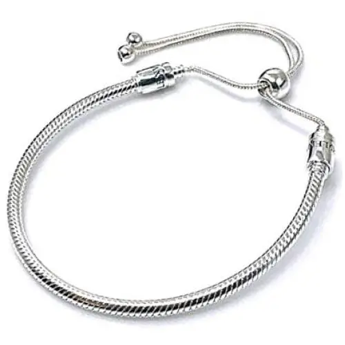 Authentic Bolenvi 925 Sterling Silver Adjustable Size Clip On/Off Bracelet compatible with Pandora Beads Charms Authentic Bolenvi 925 Sterling Silver Adjustable Size Clip On/Off Bracelet compatible with Pandora Beads Charms