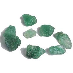Gemhub Jewelry Making Green Emerald 42.50 Ct. Lot of 7 Pcs Uncut Natural Raw Rough Emerald Loose Stones