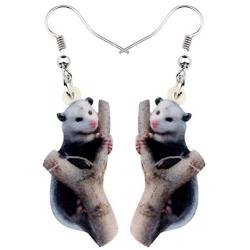 DUOWEI Acrylic Latin America Possum Earrings Funny Possum Dangle Jewelry for Women Girls Teens Gifts Charms