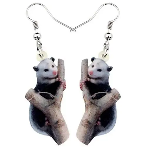 DUOWEI Acrylic Latin America Possum Earrings Funny Possum Dangle Jewelry for Women Girls Teens Gifts Charms DUOWEI Acrylic Latin America Possum Earrings Funny Possum Dangle Jewelry for Women Girls Teens Gifts Charms