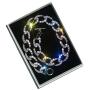 LecAit Cuban Link Chain for Men,Mens 182420MM Iced Out Hip Hop Silver Tone CZ Miami Cuban Link Chain Choker Necklace for Women