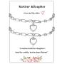 Myrnaist Mother Daughter Bracelets Set for 2 Silver Heart Charm Bracelet Jewelry for Mom Women Girls Mothers Day Birthday Gifts