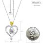 Sterling Silver I Love You Necklace 100 Languages Emerald Ruby Peridot Blue Sapphire Citrine Blue Opal Necklace for Her Birthday Gifts