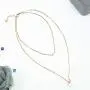 YienDoo Fashion Layered Sequin Necklace Gold Chain Choker Multilayer Bead Sequin Pendant Necklace Dainty Clavicle Chain Jewelry for Women and Girls