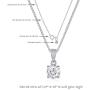 La Joya 1/6-1/3 Carat Total Weight (cttw) Certified Lab Grown Diamond Pendant Necklace - Set in 4 Prong Yellow Gold Or White Rhodium Plated .925 Sterling Silver With Chain - GH Color And VS/SI Clarity