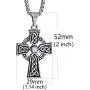 Elfasio Celtic Cross Necklace for Men Cubic Zirconia Stainless Steel Pendant Necklaces Chain 18inch-30inch Elfasio Celtic Cross Necklace for Men Cubic Zirconia Stainless Steel Pendant Necklaces Chain 18inch-30inch