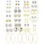 Jstyle 32 Pairs Assorted Multiple Stud Earrings for Women Simple Cute Big Hoop Earrings Set Jstyle 32 Pairs Assorted Multiple Stud Earrings for Women Simple Cute Big Hoop Earrings Set