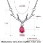 Youniker Reindeer Earrings Necklace Sets - Silver Plated Hypoallergenic Antlers Drop Dangle Earrings Necklaces Jewelry Sets for Women Girls Gift for Mother